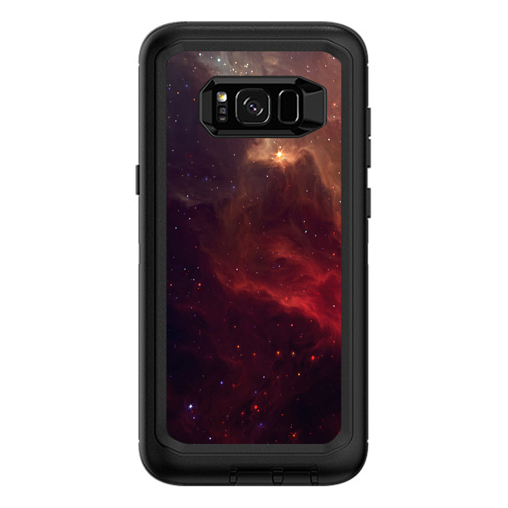  Red Galactic Nebula Otterbox Defender Samsung Galaxy S8 Plus Skin