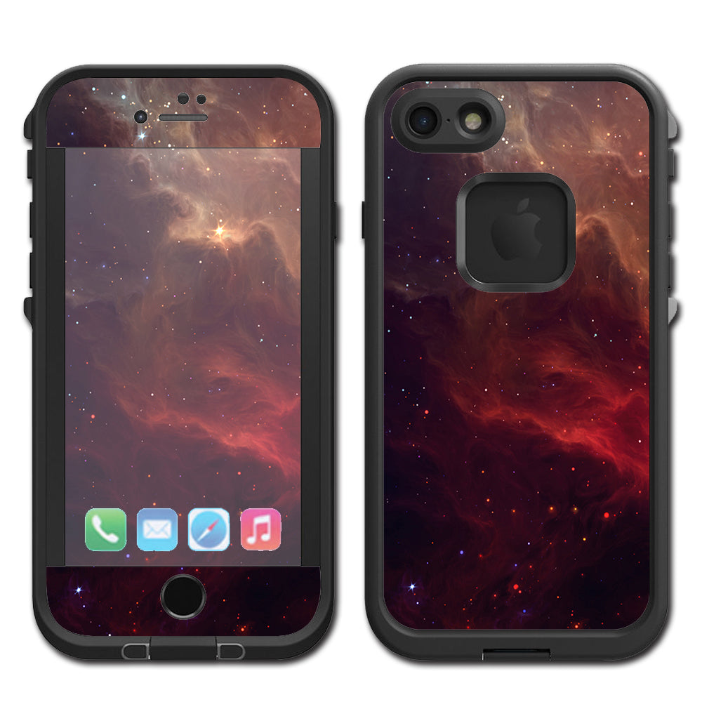  Red Galactic Nebula Lifeproof Fre iPhone 7 or iPhone 8 Skin