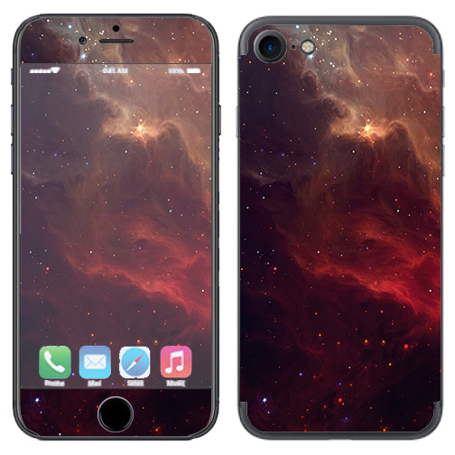  Red Galactic Nebula Apple iPhone 7 or iPhone 8 Skin