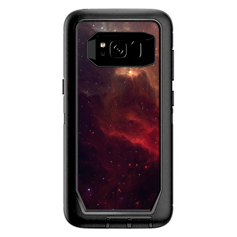  Red Galactic Nebula Otterbox Defender Samsung Galaxy S8 Skin