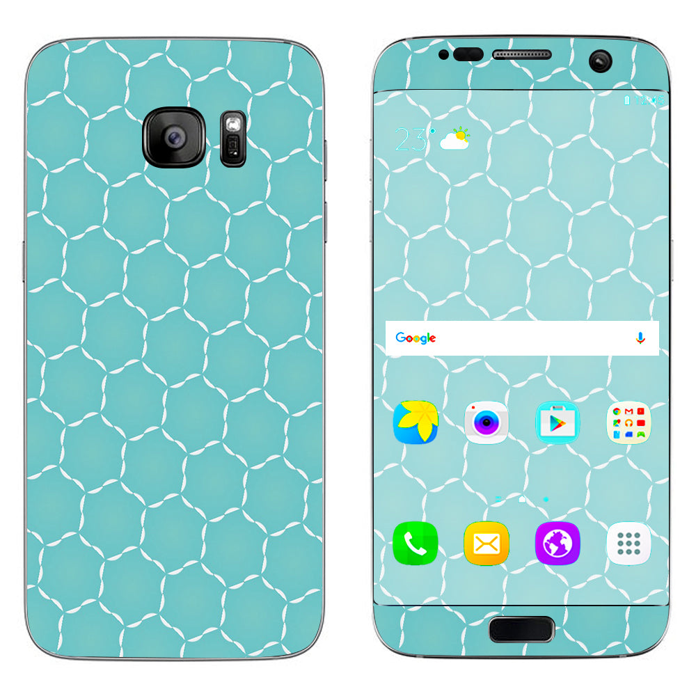  Blue Hexagon Samsung Galaxy S7 Edge Skin