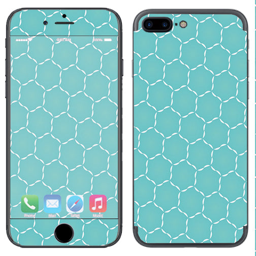  Blue Hexagon Apple  iPhone 7+ Plus / iPhone 8+ Plus Skin