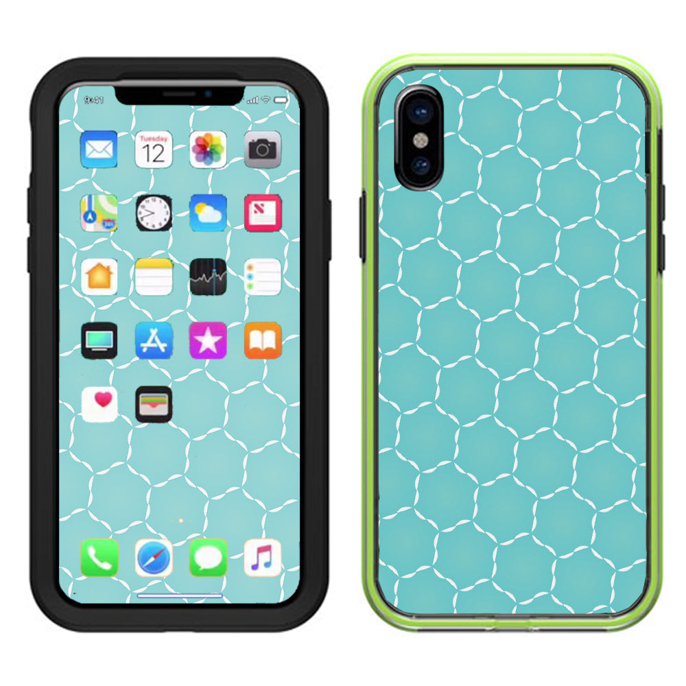  Blue Hexagon Lifeproof Slam Case iPhone X Skin