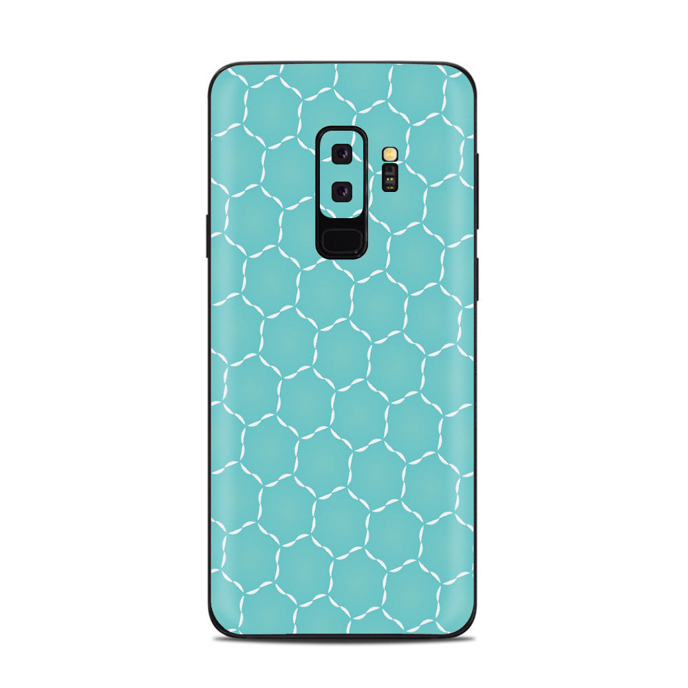  Blue Hexagon Samsung Galaxy S9 Plus Skin