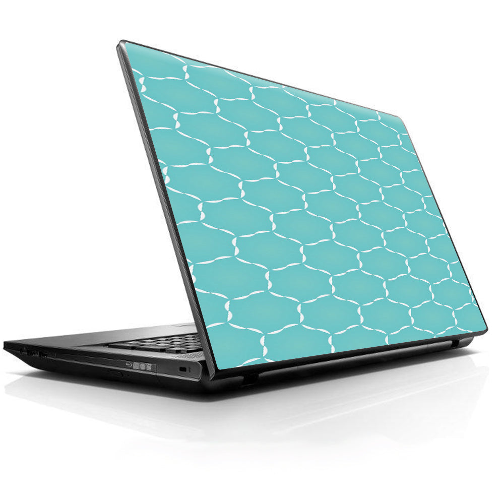  Blue Hexagon Universal 13 to 16 inch wide laptop Skin