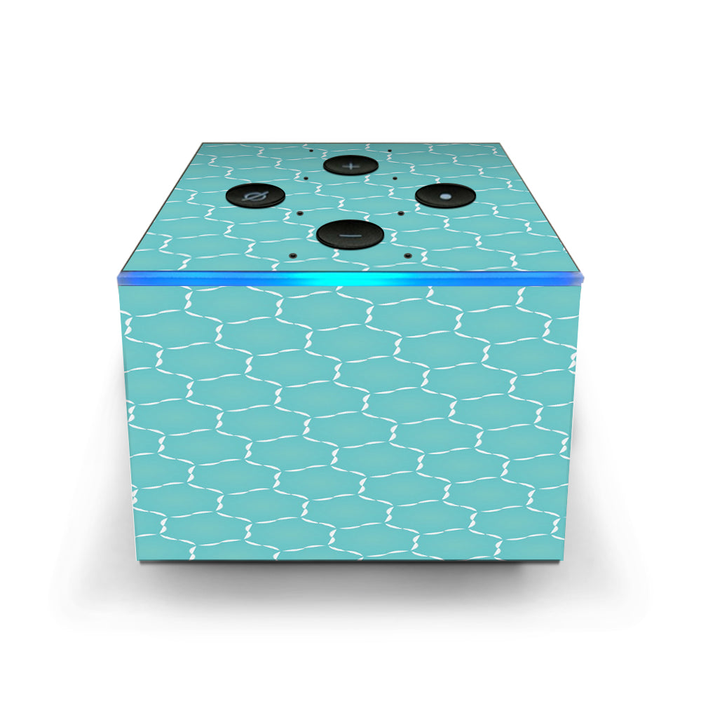  Blue Hexagon Amazon Fire TV Cube Skin
