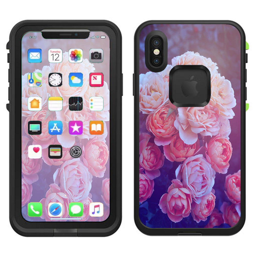  Pink Roses Lifeproof Fre Case iPhone X Skin