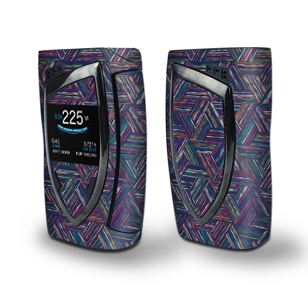 Skin Decal Vinyl Wrap for Smok Devilkin Kit 225w Vape (includes TFV12 Prince Tank Skins) skins cover/ Triangle Weave