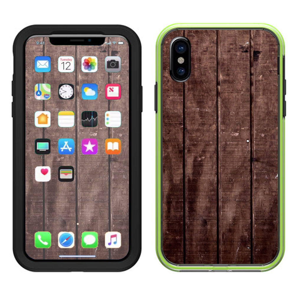  Wood Floor Lifeproof Slam Case iPhone X Skin