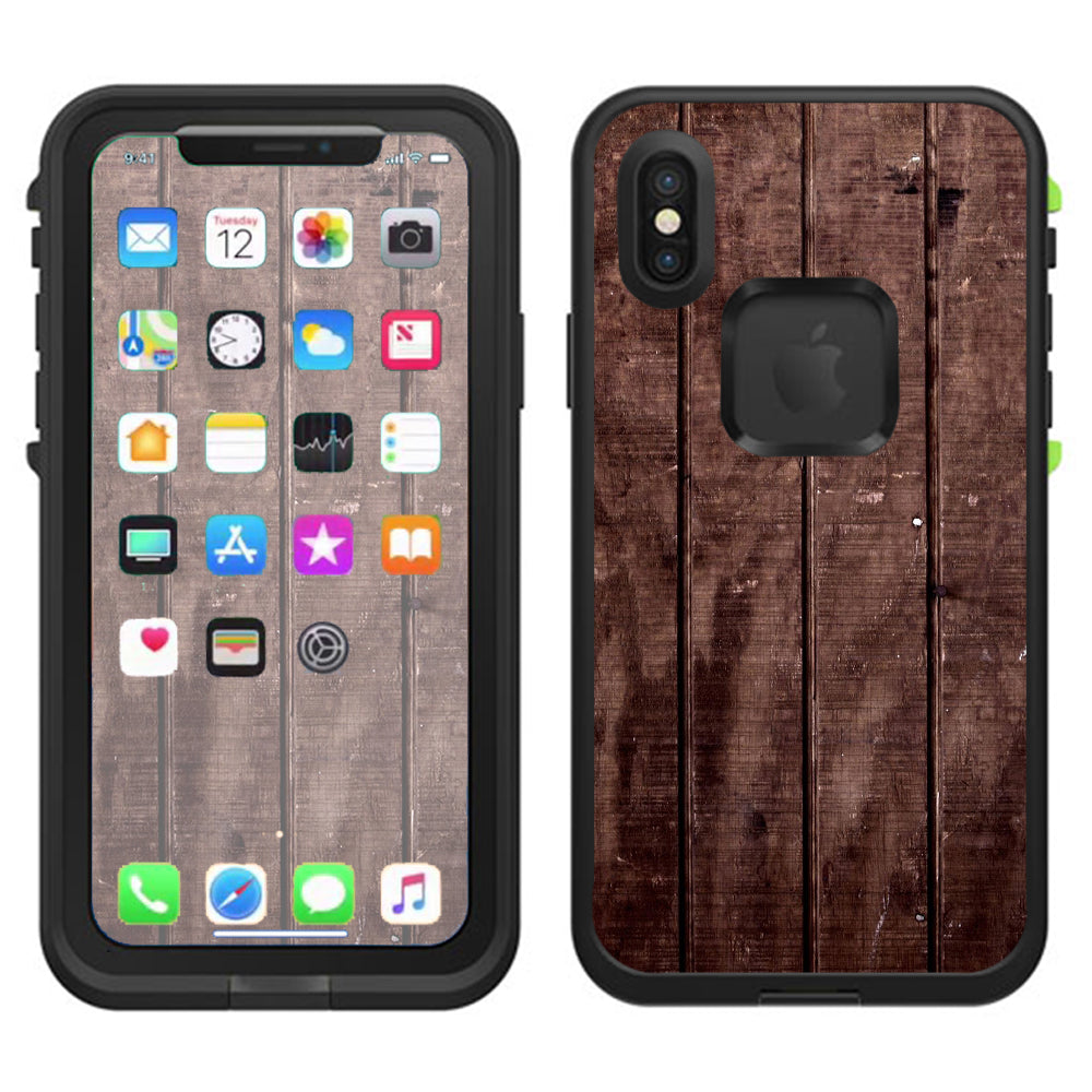  Wood Floor Lifeproof Fre Case iPhone X Skin