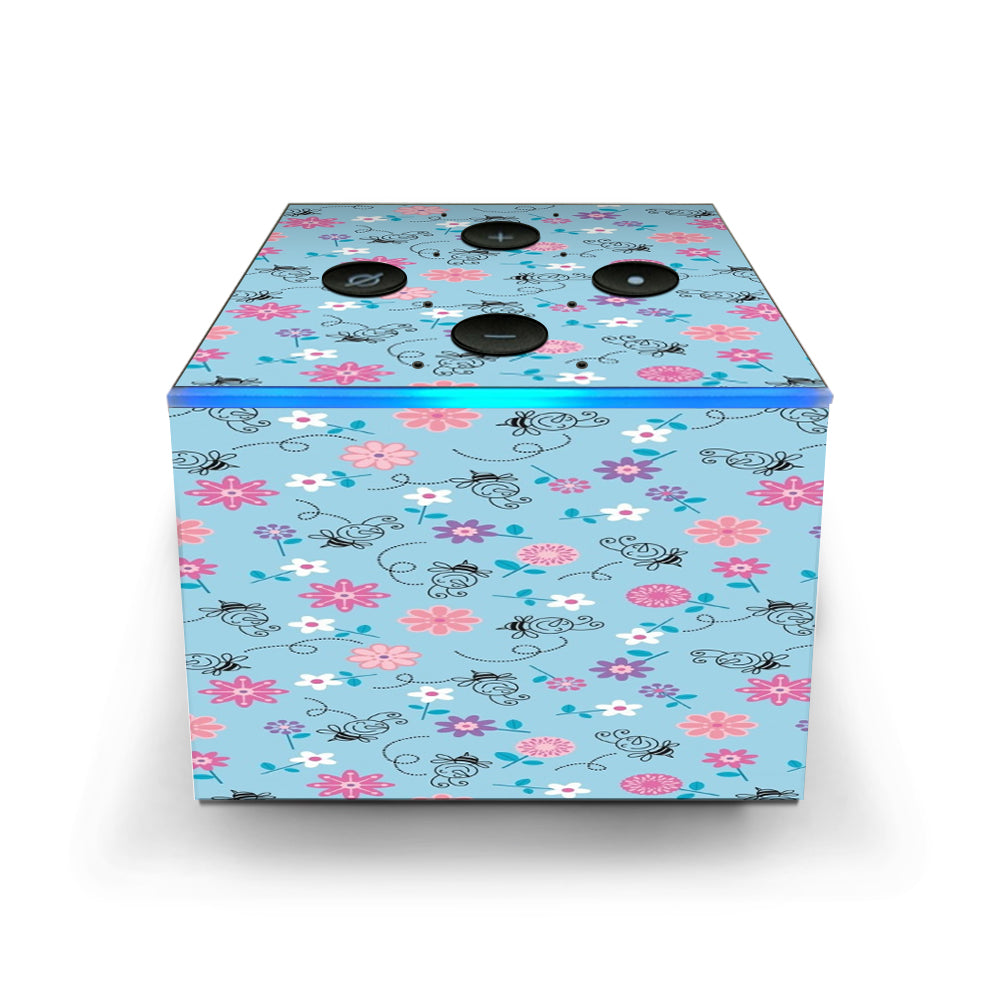  Bees Flowers Amazon Fire TV Cube Skin