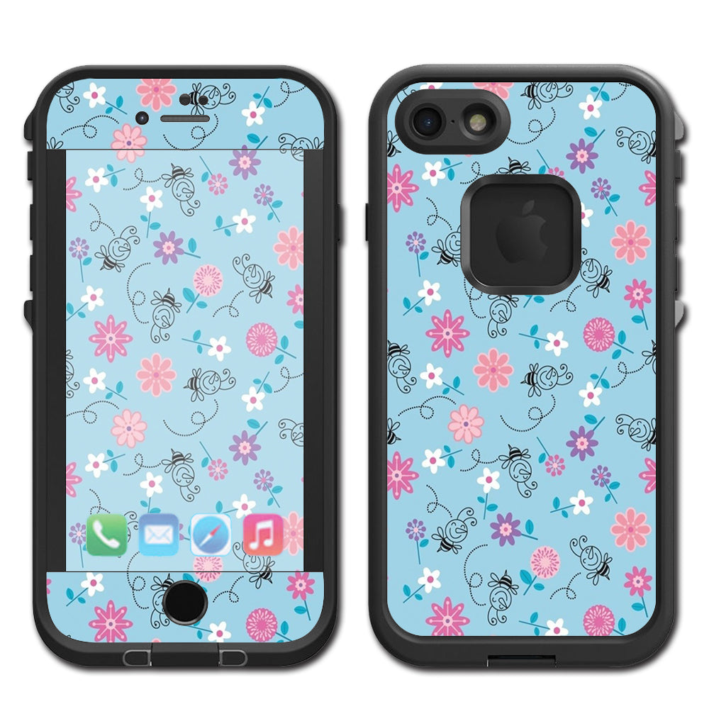  Bees Flowers Lifeproof Fre iPhone 7 or iPhone 8 Skin