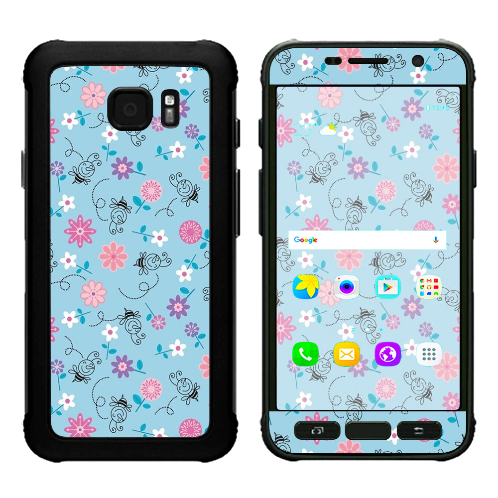  Bees Flowers Samsung Galaxy S7 Active Skin