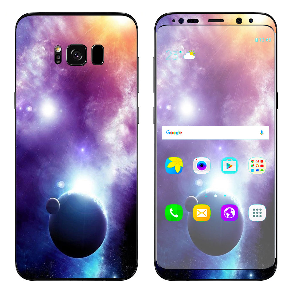  Sun Rays Galaxy Planets Samsung Galaxy S8 Skin