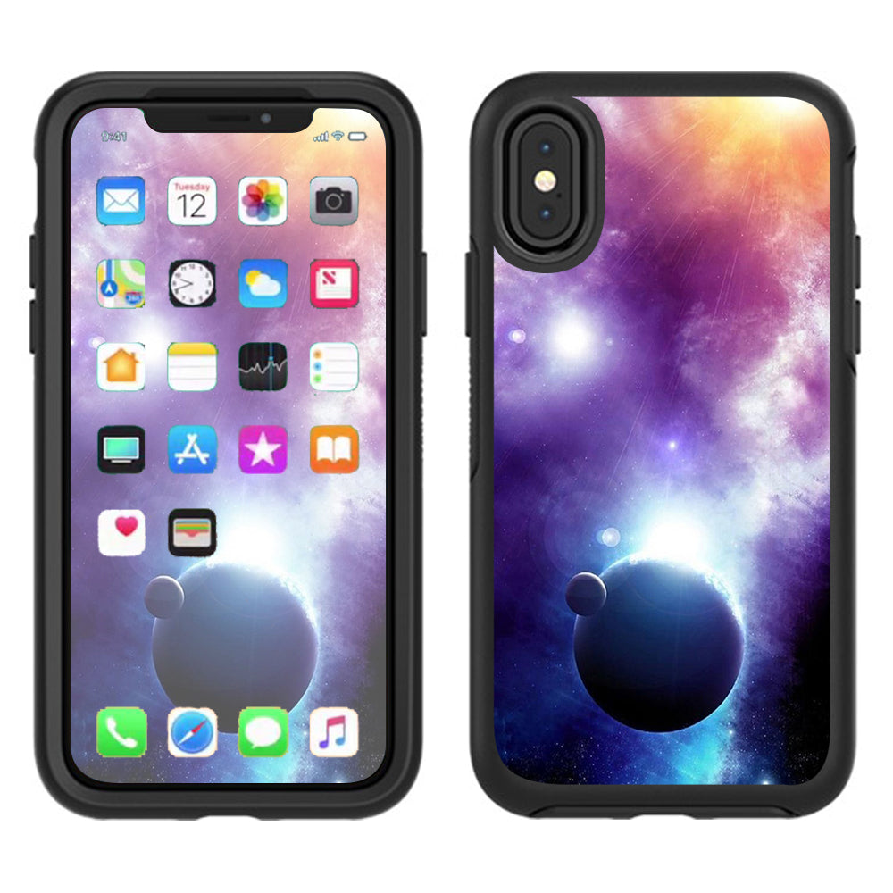  Sun Rays Galaxy Planets Otterbox Defender Apple iPhone X Skin