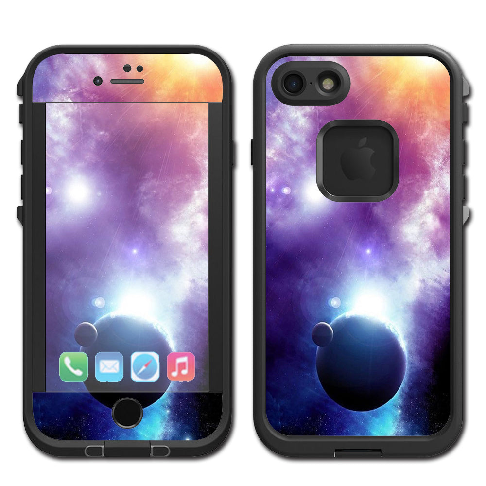  Sun Rays Galaxy Planets Lifeproof Fre iPhone 7 or iPhone 8 Skin