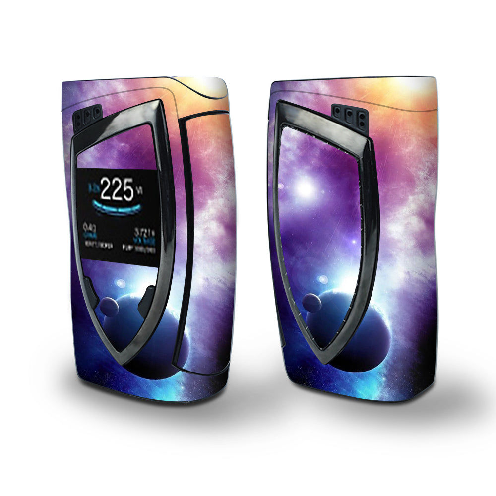 Skin Decal Vinyl Wrap for Smok Devilkin Kit 225w Vape (includes TFV12 Prince Tank Skins) skins cover/ Sun rays Galaxy Planets