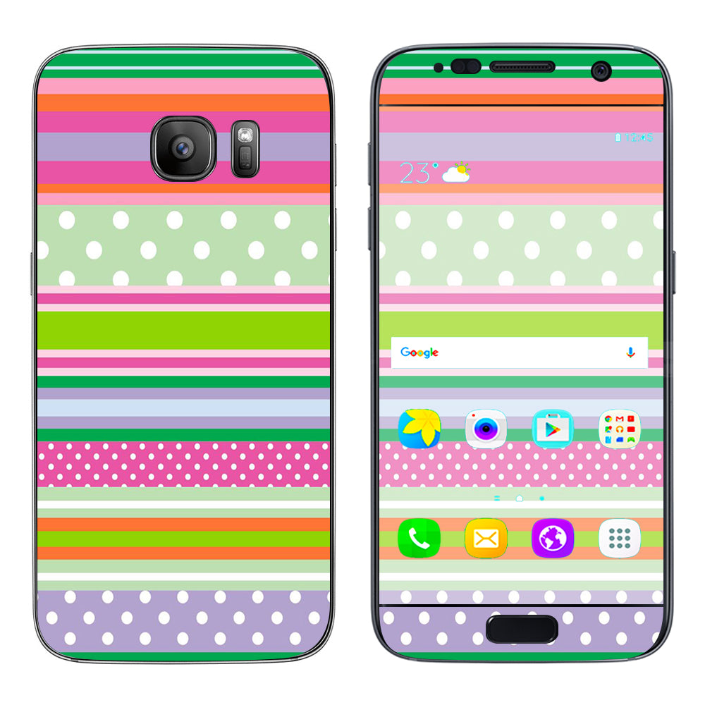  Colorful Chevron Samsung Galaxy S7 Skin
