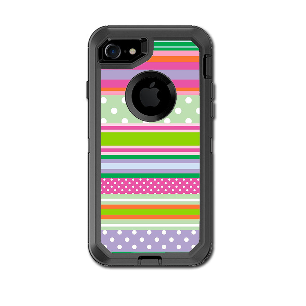  Colorful Chevron Otterbox Defender iPhone 7 or iPhone 8 Skin