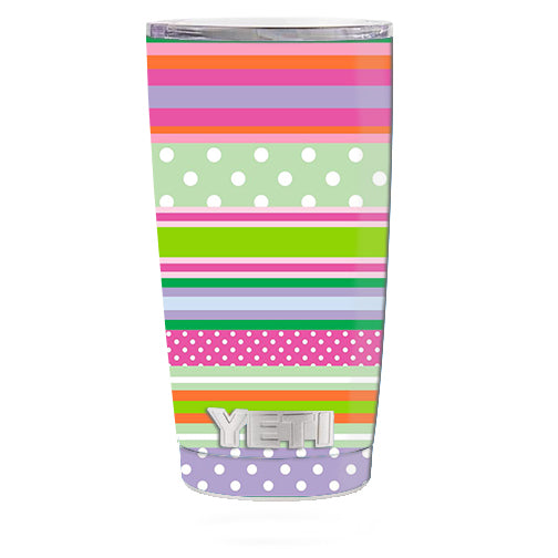  Colorful Chevron Yeti 20oz Rambler Tumbler Skin