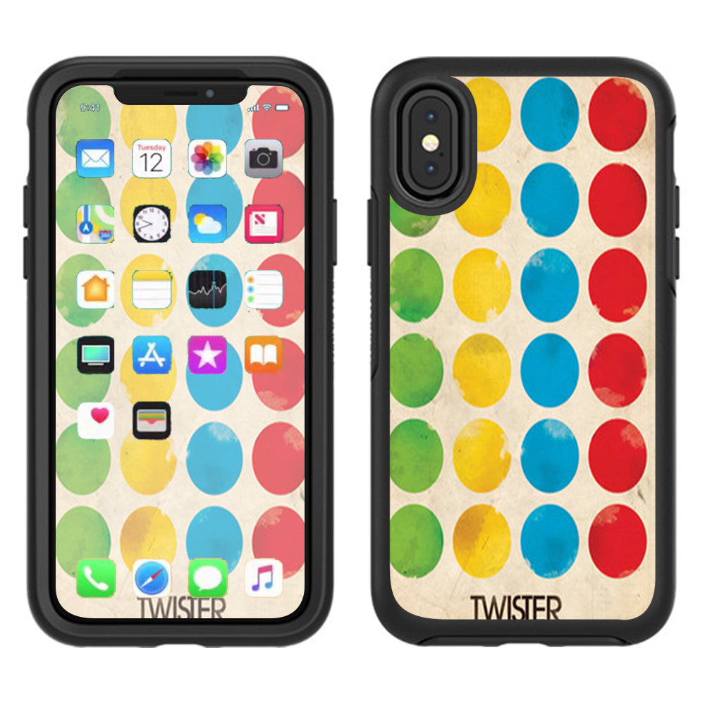  Twister Dots Otterbox Defender Apple iPhone X Skin