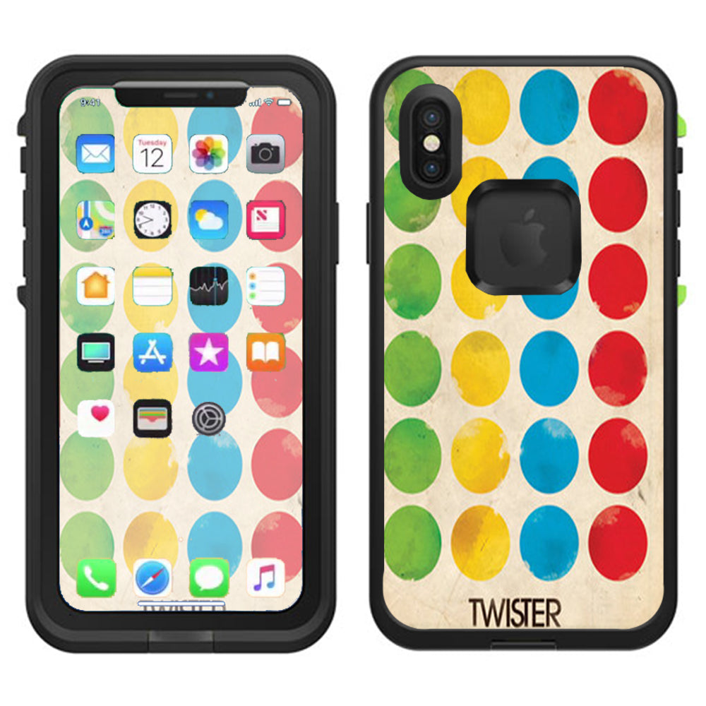  Twister Dots Lifeproof Fre Case iPhone X Skin