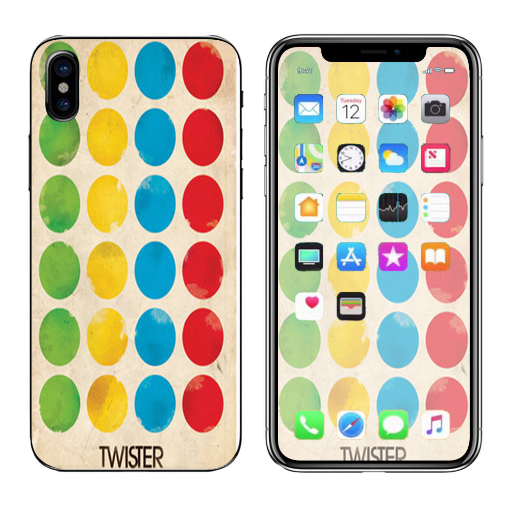  Twister Dots Apple iPhone X Skin