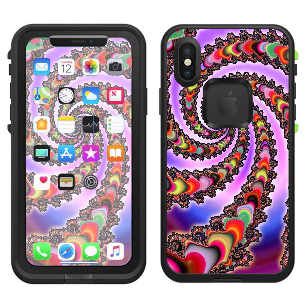  Trippy Swirl Lifeproof Fre Case iPhone X Skin