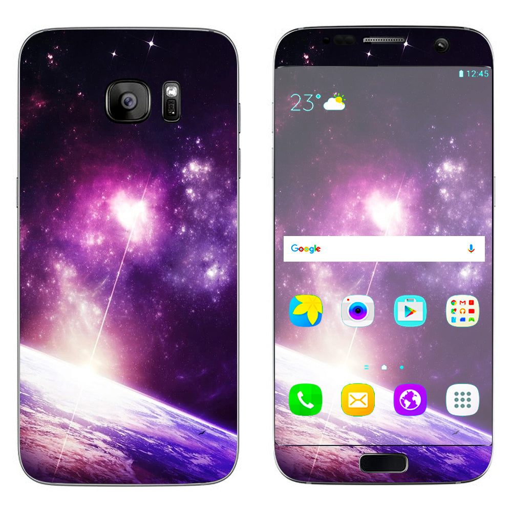  Galaxy Purple Nebula Samsung Galaxy S7 Edge Skin