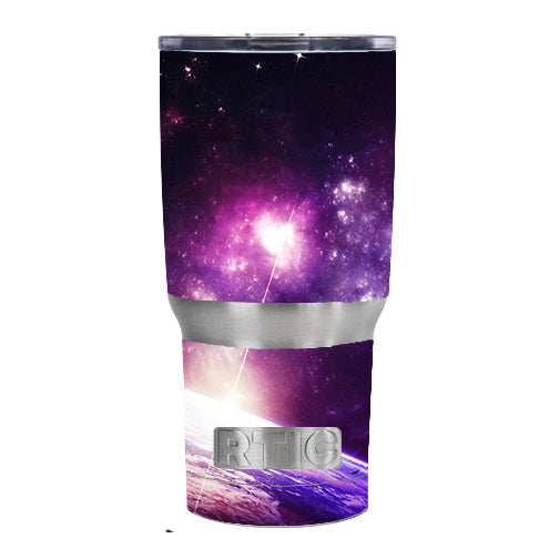  Galaxy Purple Nebula RTIC 20oz Tumbler Skin