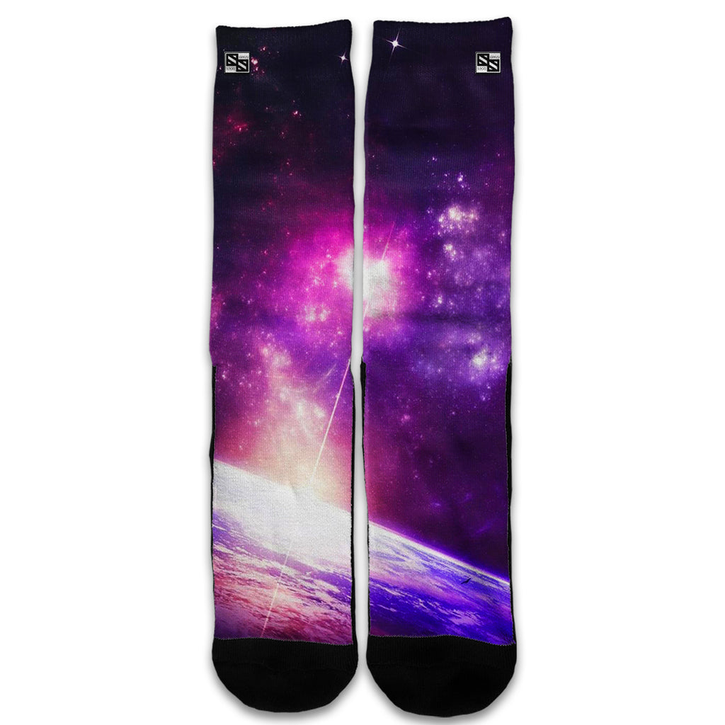  Galaxy Purple Nebula Universal Socks