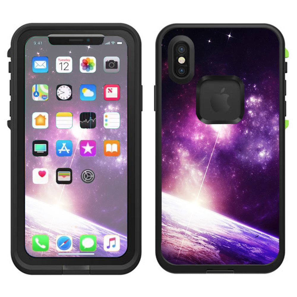  Galaxy Purple Nebula Lifeproof Fre Case iPhone X Skin