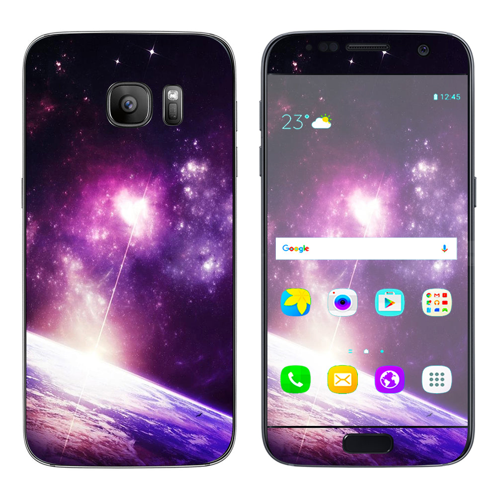  Galaxy Purple Nebula Samsung Galaxy S7 Skin