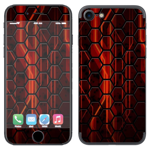  Abstract Red Metal Apple iPhone 7 or iPhone 8 Skin