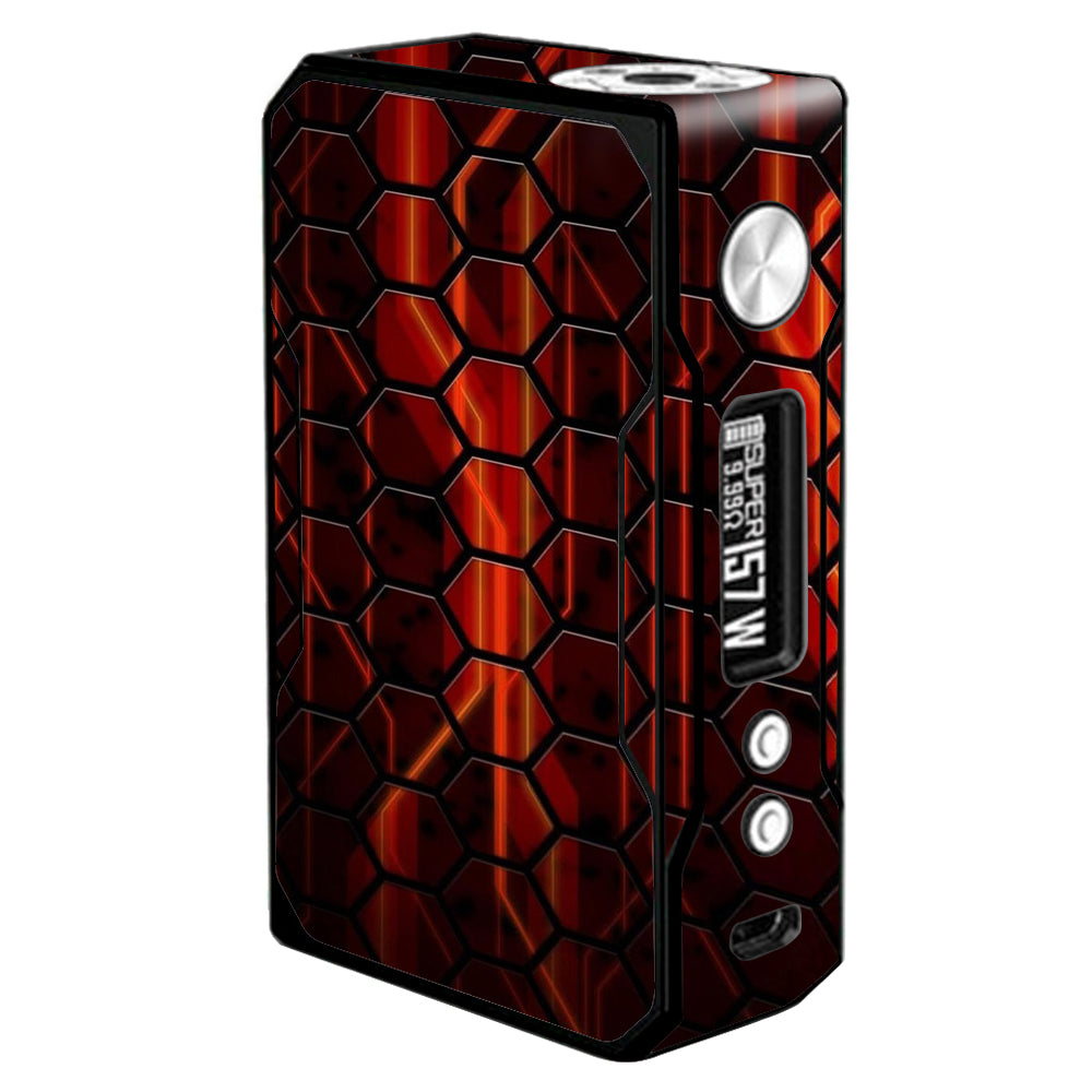  Abstract Red Metal  Voopoo Drag 157w Skin
