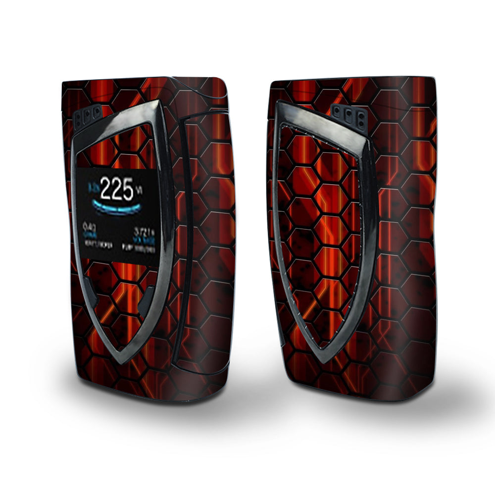 Skin Decal Vinyl Wrap for Smok Devilkin Kit 225w Vape (includes TFV12 Prince Tank Skins) skins cover/ abstract red metal 