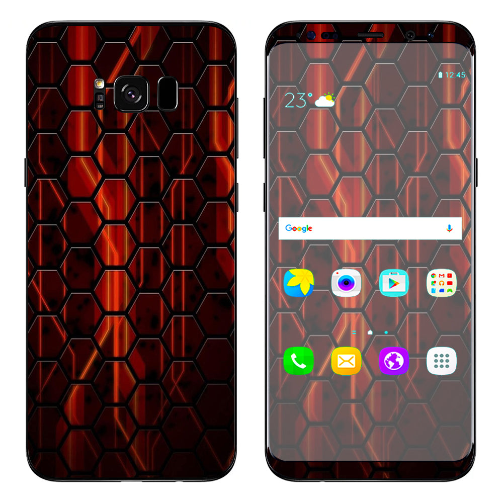  Abstract Red Metal  Samsung Galaxy S8 Plus Skin