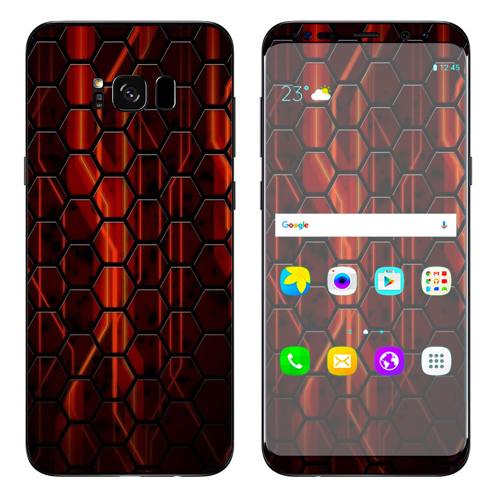  Abstract Red Metal  Samsung Galaxy S8 Skin