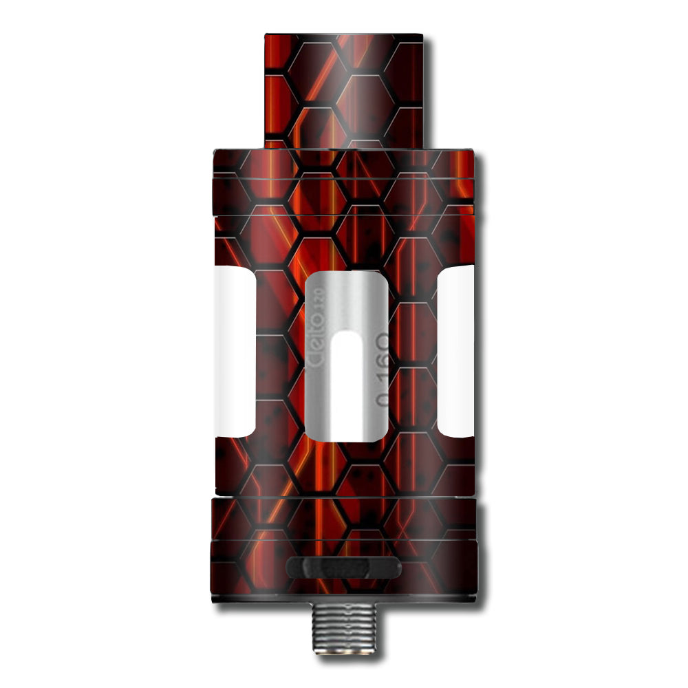  Abstract Red Metal Aspire Cleito 120 Skin