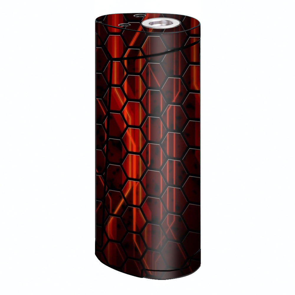  Abstract Red Metal  Smok Priv V8 60w Skin