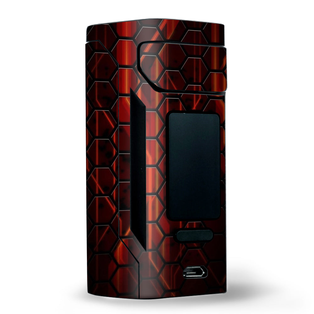  Abstract Red Metal  Wismec RX2 20700 Skin