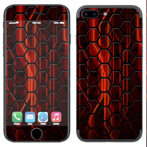  Abstract Red Metal Apple  iPhone 7+ Plus / iPhone 8+ Plus Skin
