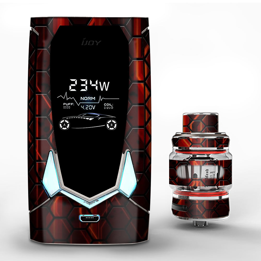 Abstract Red Metal  iJoy Avenger 270 Skin