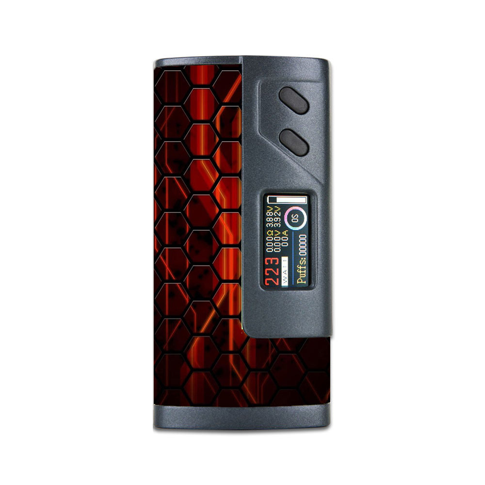  Abstract Red Metal Sigelei 213W Plus Skin