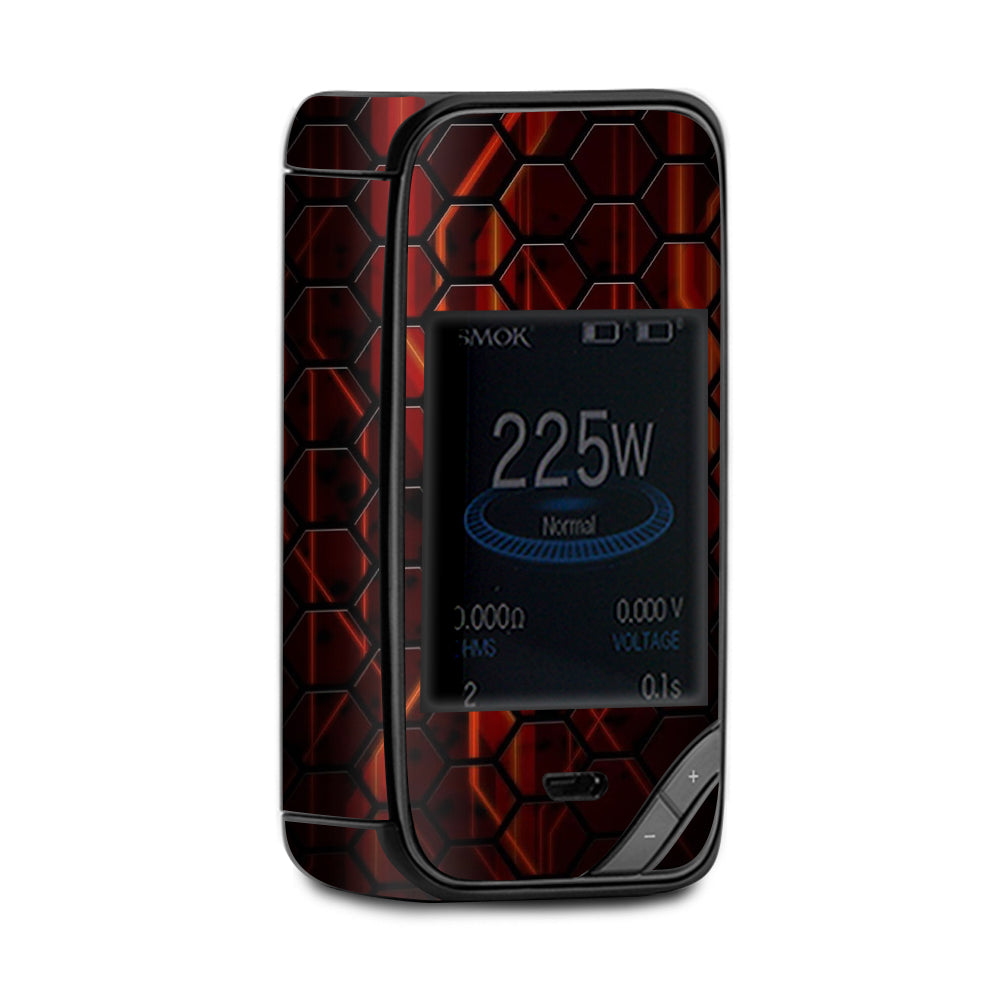  Abstract Red Metal  X-Priv Smok Skin