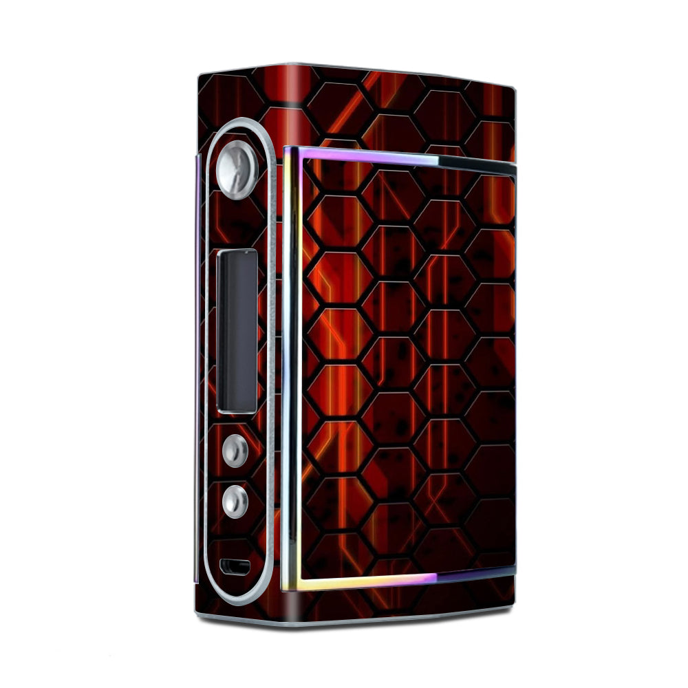  Abstract Red Metal  Too VooPoo Skin