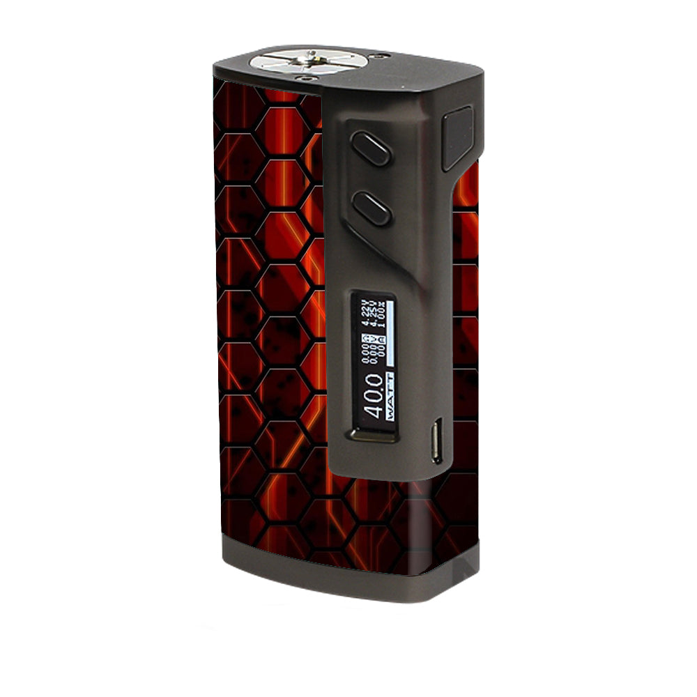  Abstract Red Metal Sigelei 213W Skin