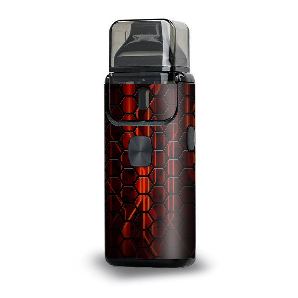  Abstract Red Metal  Aspire Breeze 2 Skin