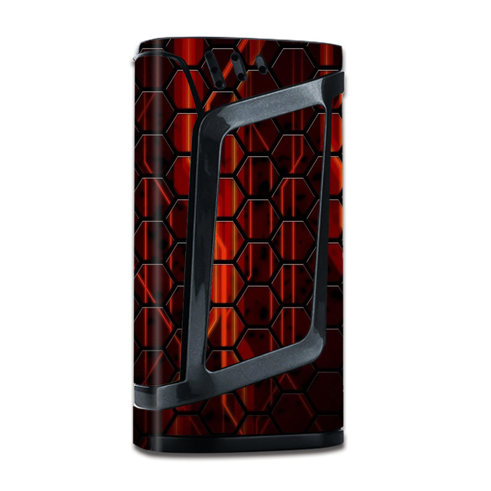  Abstract Red Metal Smok Alien 220W Skin