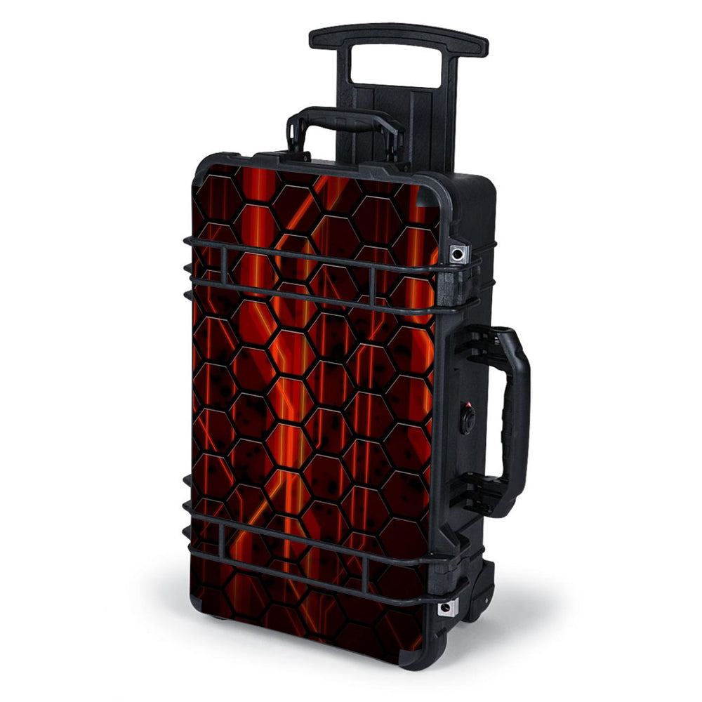  Abstract Red Metal Pelican Case 1510 Skin